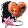 thumbnail image 1 of Crimson Harbor Urn, Urns For Human Ashes, Cremation Heart Urns For Human Ashes, Urn For Ashes Adult Male, Funeral Urns For Ashes, Decorative Urns Ashes, Heart Urns For Adult Human Ashes 8 Inch, 1 of 5