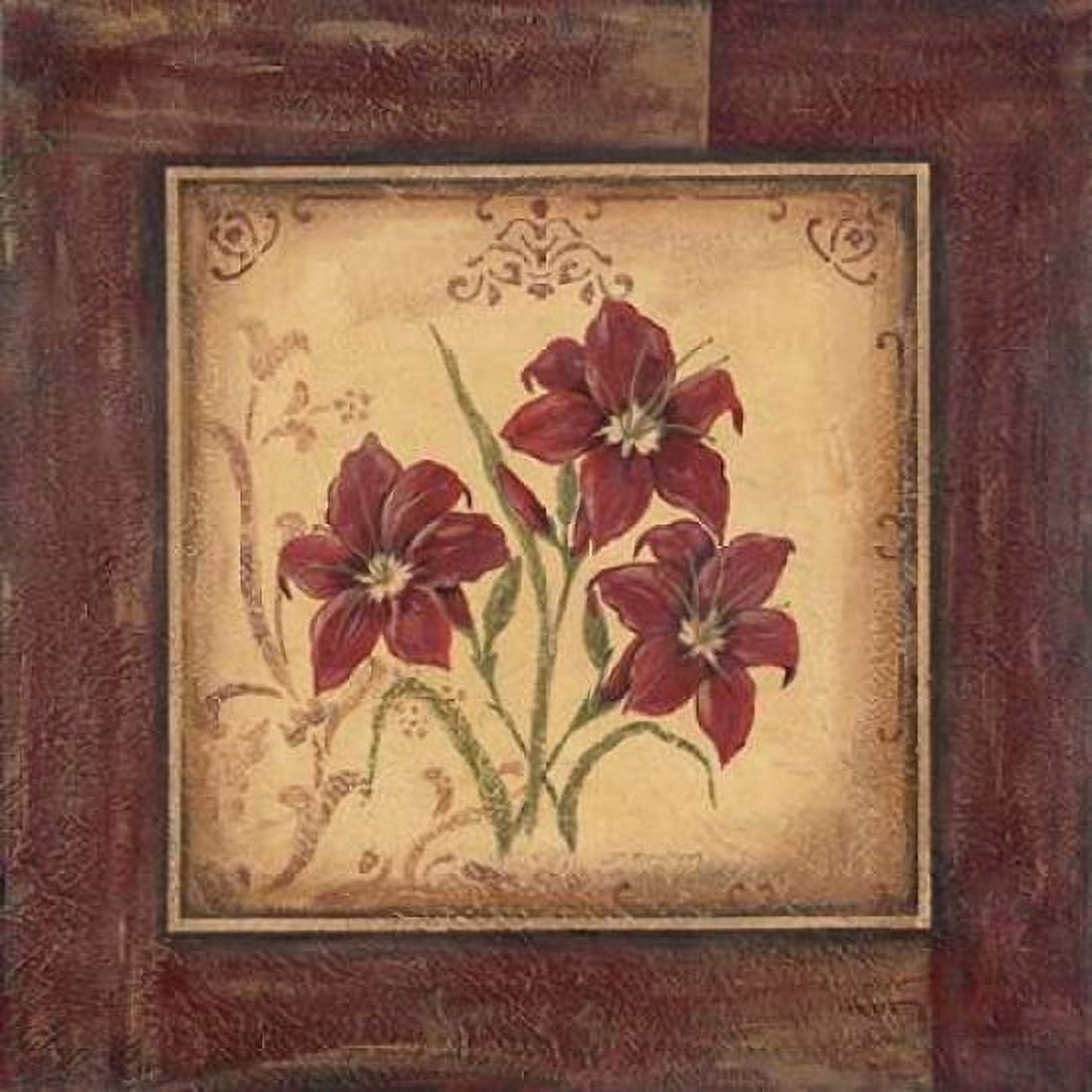 Crimson III Canvas Art - Jo Moulton (24 x 24)