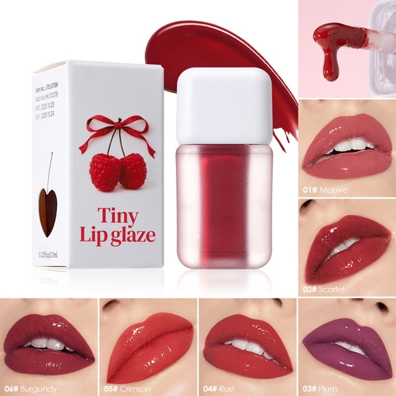 Crimson Mirror Lip Gloss, Highly Pigmented, Long-Lasting, Hydrating Non-Sticky Formula, Portable Full-Size Design for Everyday & Party Makeup, for Women