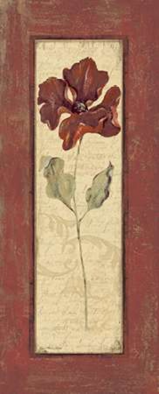 Crimson Petals I Canvas Art - Jo Moulton (10 x 20)