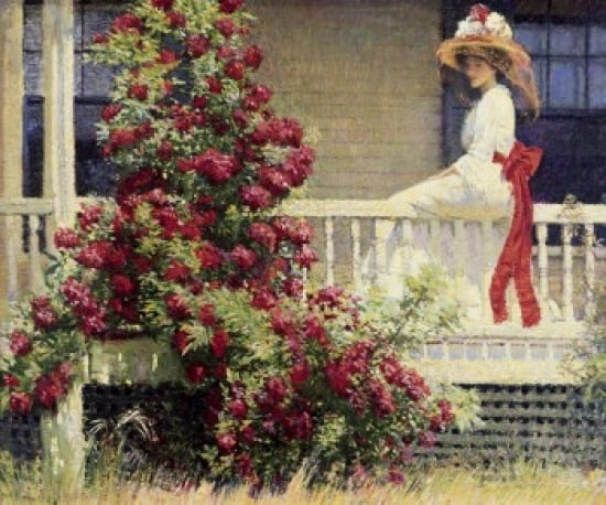 The Crimson Rambler 1908 Philip Leslie Hale (1865-1931 American) Oil on canvas Pennsylvania Academy of Fine Arts Philadelphia PA USA Canvas Art - Philip Leslie Hale (24 x 36)