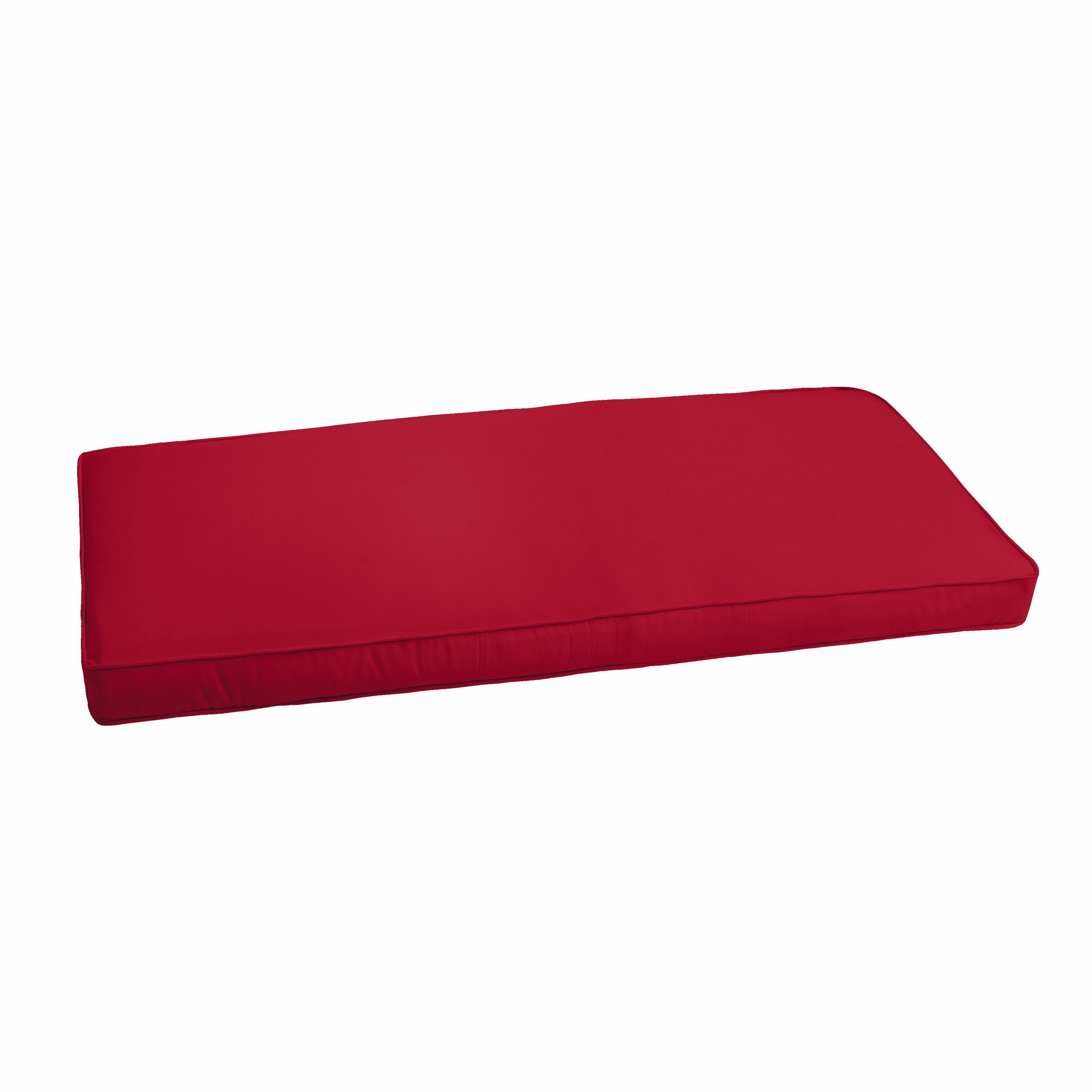 Crimson Red Corded Indoor Outdoor Bench Cushion