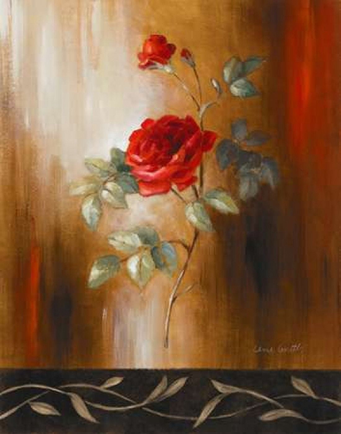 Crimson Rose II Canvas Art - Lanie Loreth (22 x 28)