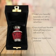 Crimson Rose Urns for Cremation Ashes Large Urn XL or Small Keepsake Urns for Human Ashes & Urns for Human Ashes for Home or Burial Small Urns for Human Ashes