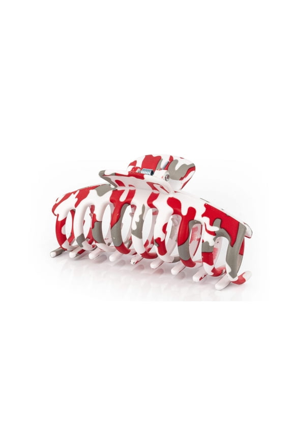 Crimson, Gray White Hair Clip (2 pack)