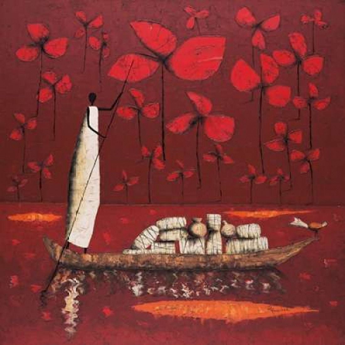 Crimson Sky Canvas Art - Michel Rauscher (24 x 24)