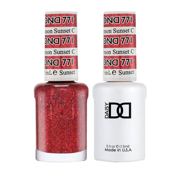 Crimson Sunset #771 & Matching Polish Set - DND Gel & Lacquer