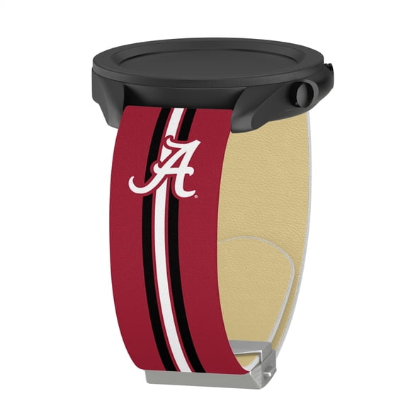 Crimson Tide Signature Series Watch Band for Samsung Galaxy Watch (20mm Long Stripe Logo) by Affinity Bands