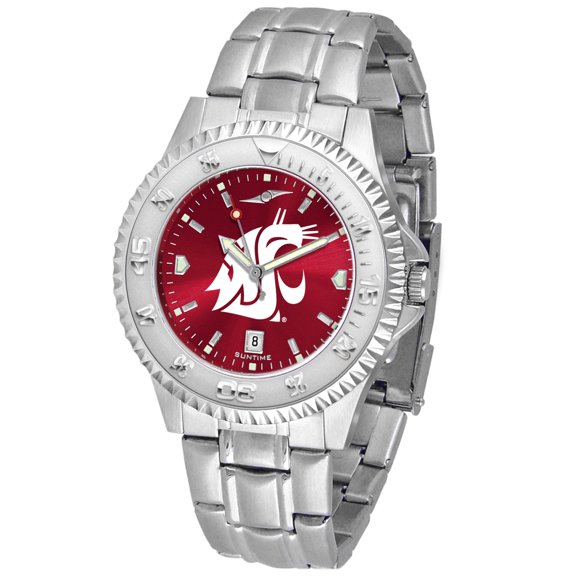 Crimson Washington State Cougars Competitor Steel AnoChrome Watch