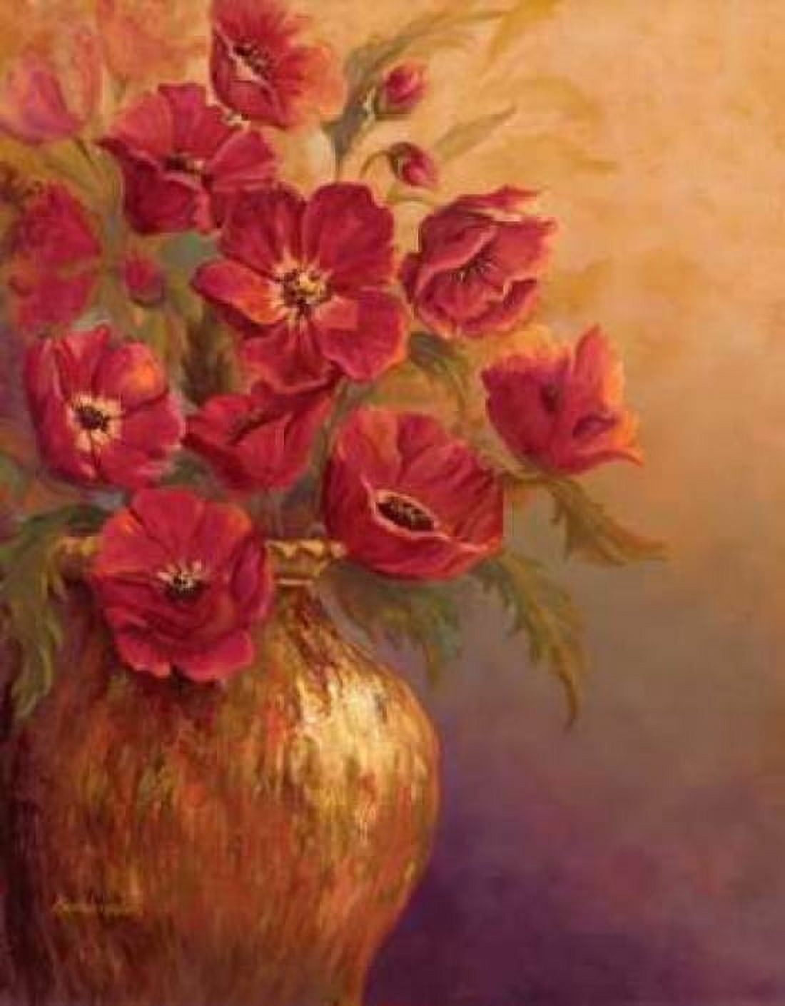 Crimson and Brass I Canvas Art - Linda Wacaster (22 x 28)