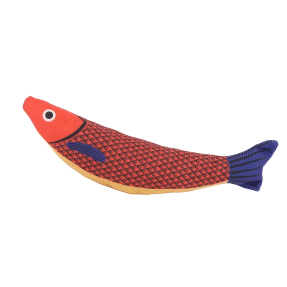 Crinkle Catnip Fish Toy for Kittens Interactive Indoor Cat Play Exercise, 9.1 inches / 23 cm Vivid Orange