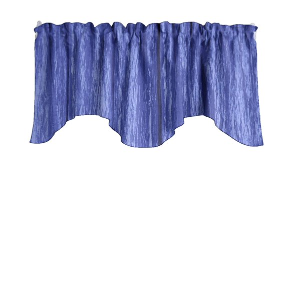 Crinkle Crushed Taffeta Scalloped Window Valance 58" Wide / 20" Tall