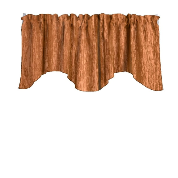 Crinkle Crushed Taffeta Scalloped Window Valance 58" Wide / 20" Tall