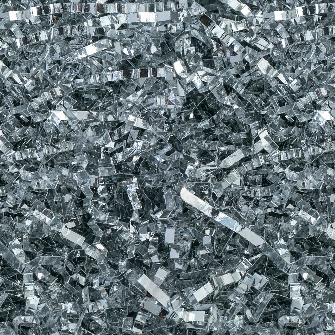 Crinkle Cut Paper Shred Filler (1 LB) for Gift Wrapping & Basket Filling - Silver Metallic| MagicWater Supply