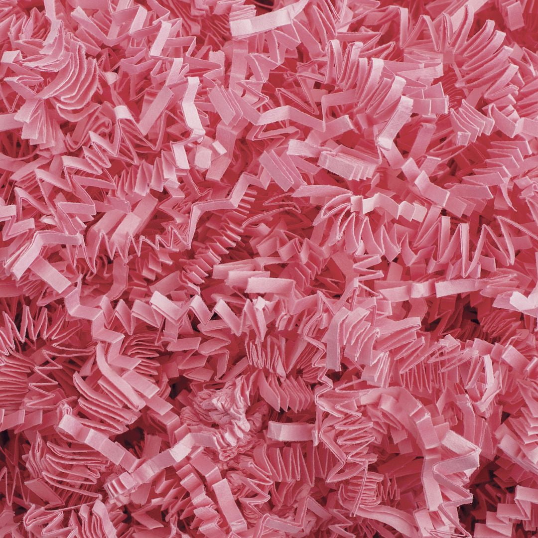 Crinkle Cut Paper Shred Filler (2 LB) for Gift Wrapping & Basket Filling - Light Pink| MagicWater Supply