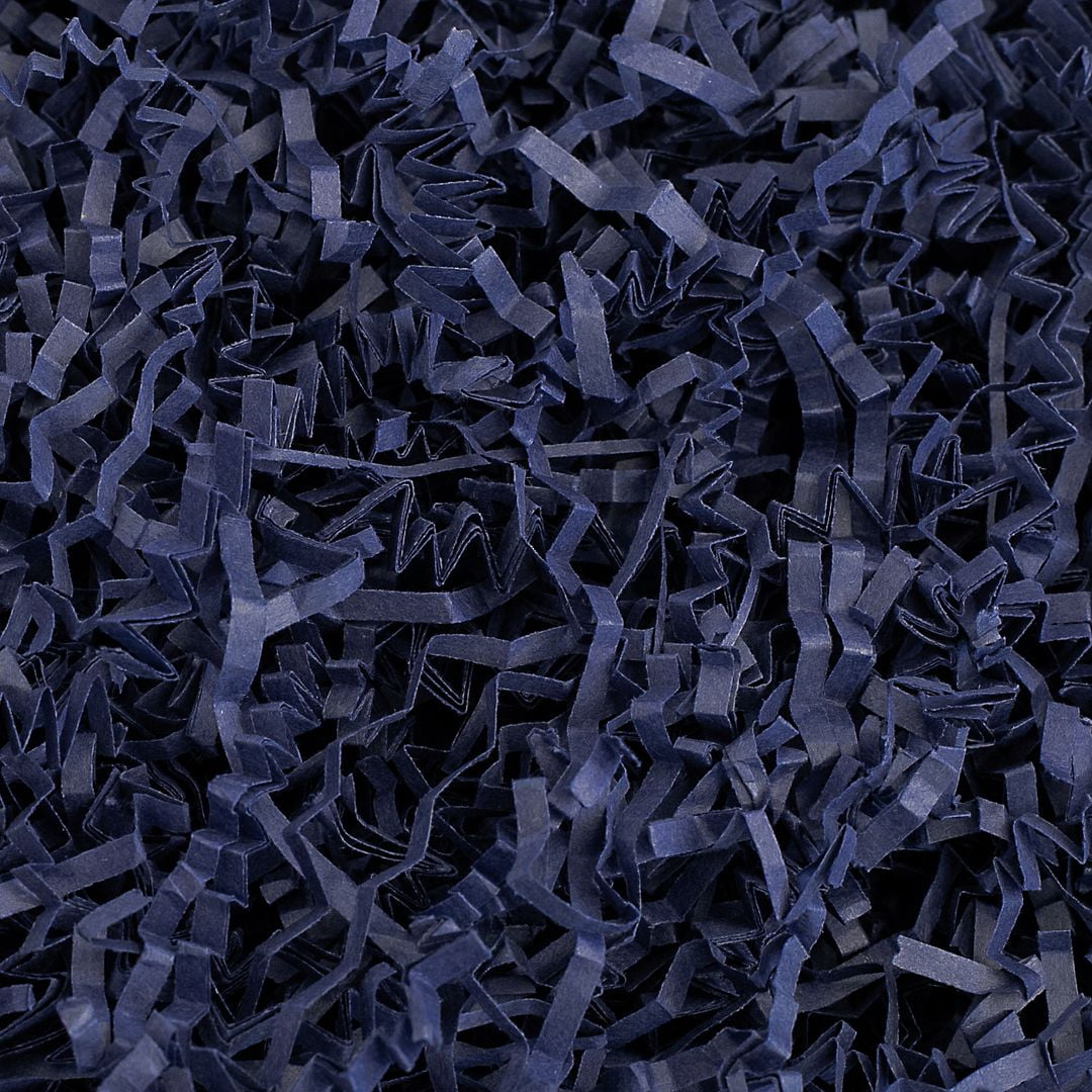 Crinkle Cut Paper Shred Filler (2 LB) for Gift Wrapping & Basket Filling - Navy Blue| MagicWater Supply