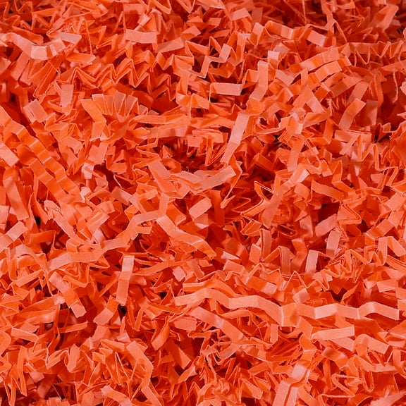 Crinkle Cut Paper Shred Filler (2 LB) for Gift Wrapping & Basket Filling - Orange| MagicWater Supply