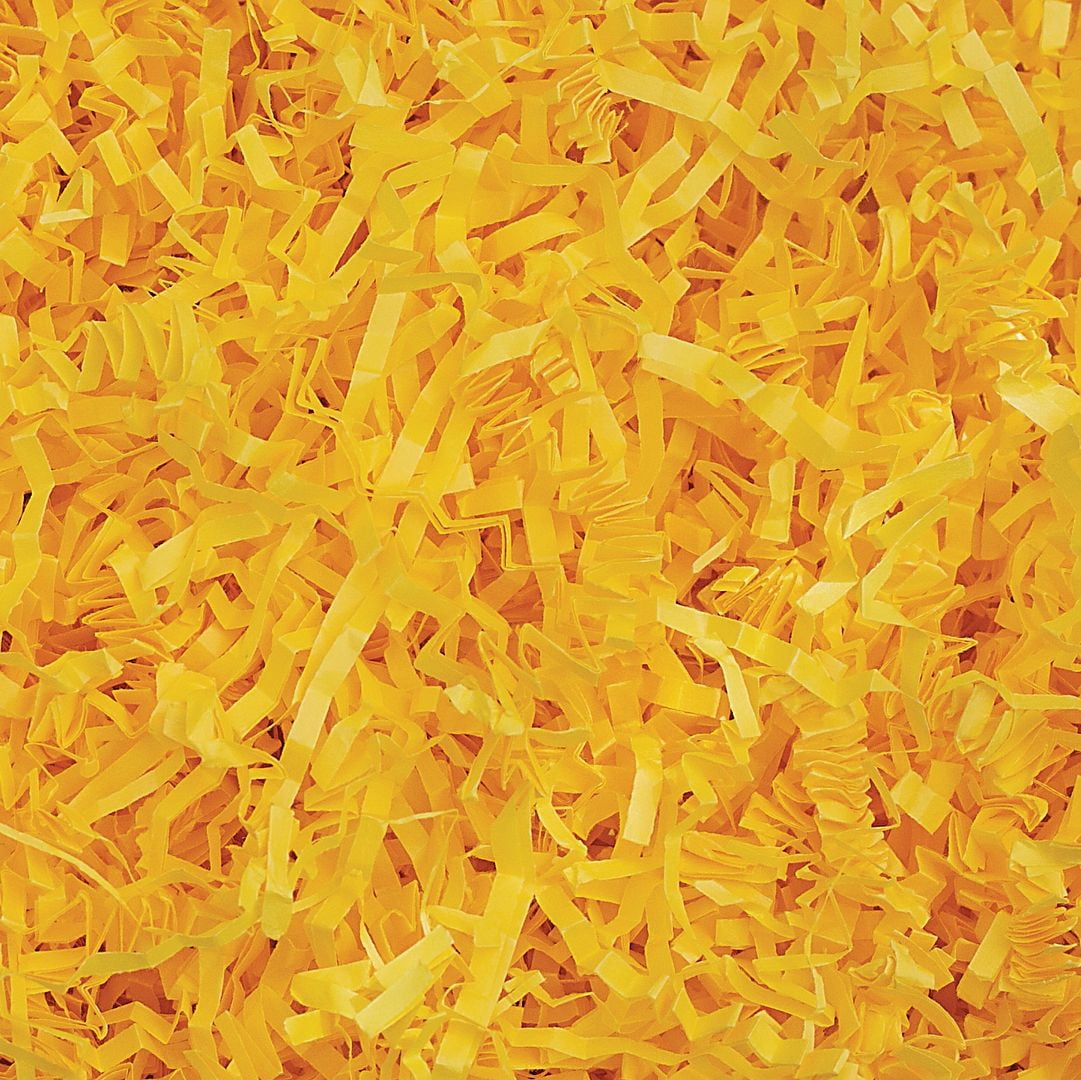 Crinkle Cut Paper Shred Filler (2 LB) for Gift Wrapping & Basket Filling - Yellow| MagicWater Supply