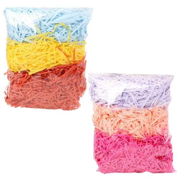 Crinkle Cut Paper Shred Filler for Gift Wrapping & Basket Filling, Birthday Decoration, MulticolorStyle:Style 1;