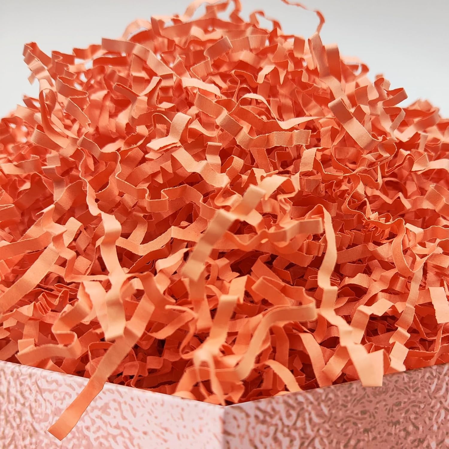 Crinkle Cut Paper Shred, Orange Color Crinkle Paper, Gift Basket Filler ...
