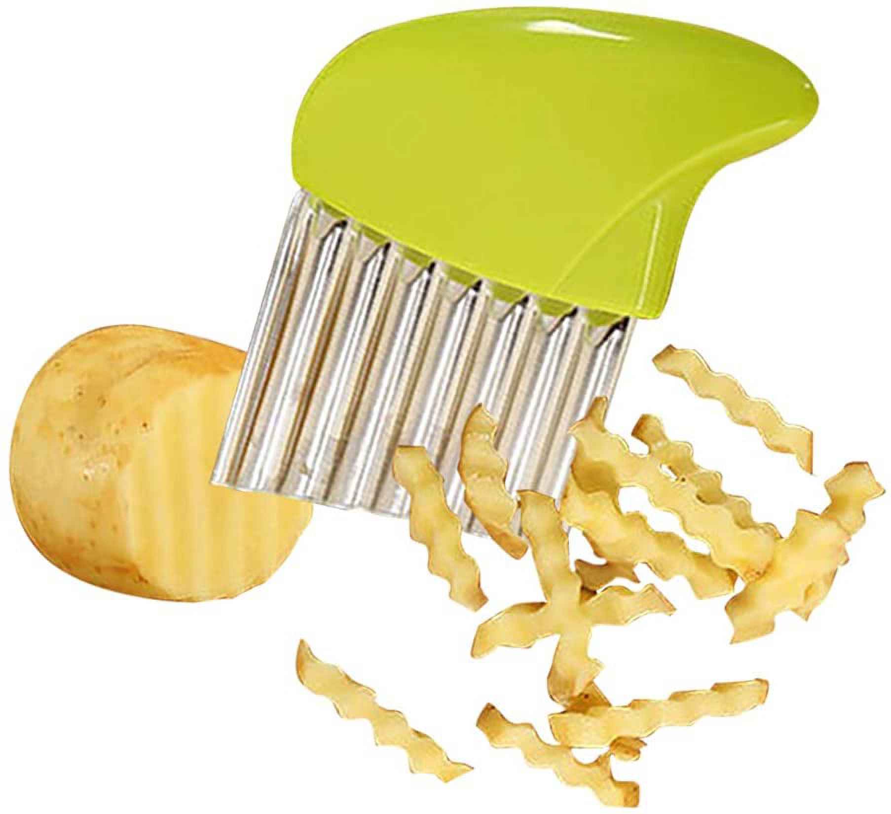 Crinkle Fries Cutter Knife with Handle Potato Slicer – Stainless Steel  Crinkle Knife – Multifunctional Knife Wavy Edged Potato cutter – Wavy  Chopper – Wavy Potato Slicer – Vegetable & Fruit Wavy knife