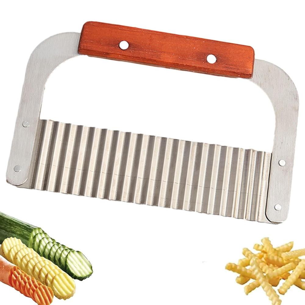 Crinkle Cutter Stainless Steel W ave Cutter Slicer with Handle Wavy