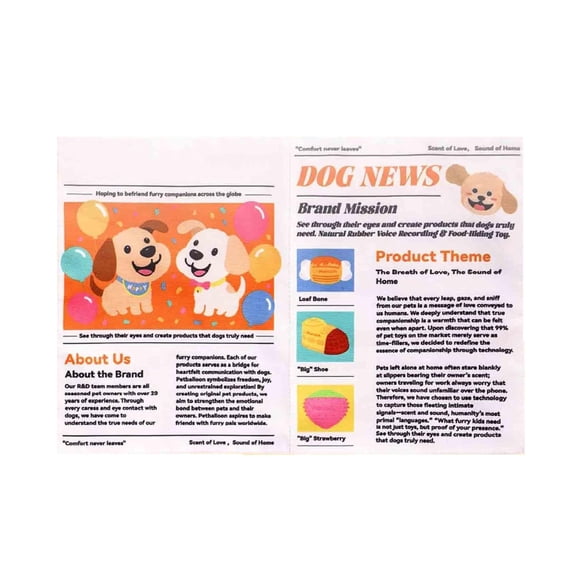 Crinkle Dog Newspaper Toy,Crinkle Squeaker Interactive Dog Toy for Boredom Relief Interactive Bite-Resistant Durable Chew Toys for Small Medium Dogs