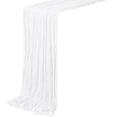 thumbnail image 1 of Crinkle Gauze Table Runner, 35x118In Nordic Boho Voile Pleated Fabric Tablecloth, Elegant Wrinkle Texture Table Cover for Wedding, Banquet & Party Decoration, Photography Prop, 1 of 6