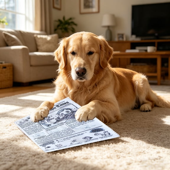 Crinkle Paper Dog Toy, Interactive Newspaper Chew Toy for Small Medium Dogs, Tear Proof Squeak Toy for Teething Chewing Play