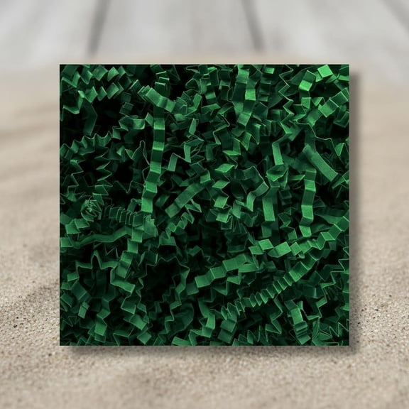 Crinkle Paper Filler Dark Green Shredded Paper for Gift Baskets