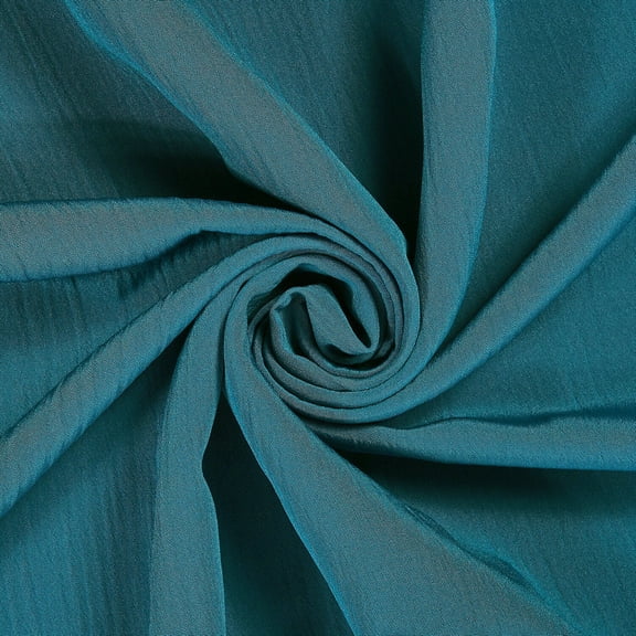 Crinkle Polyester Fabric 60" Wide Many Colors Draping & Apparel - Teal