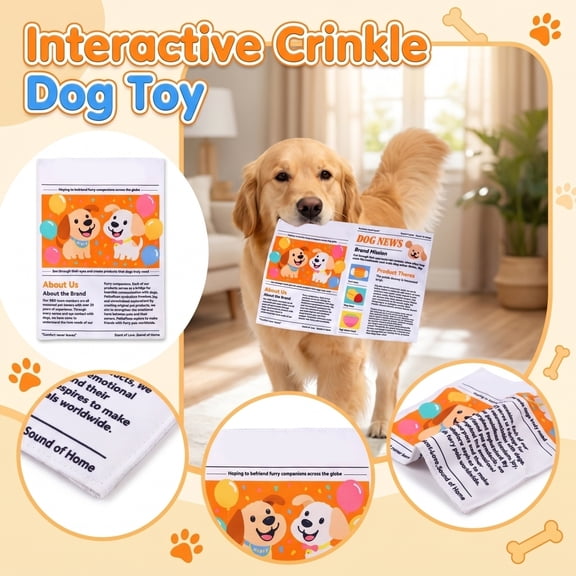 Crinkle Sound Interactive Pet Enrichment Mat, Durable Oxford Cloth Separation Anxiety Relief Squeaky Play Mat for Household Companion Animals