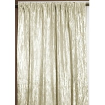 Crinkle Taffeta Crushed Pattern Single Curtain Panel 54 Inch Wide Ivory