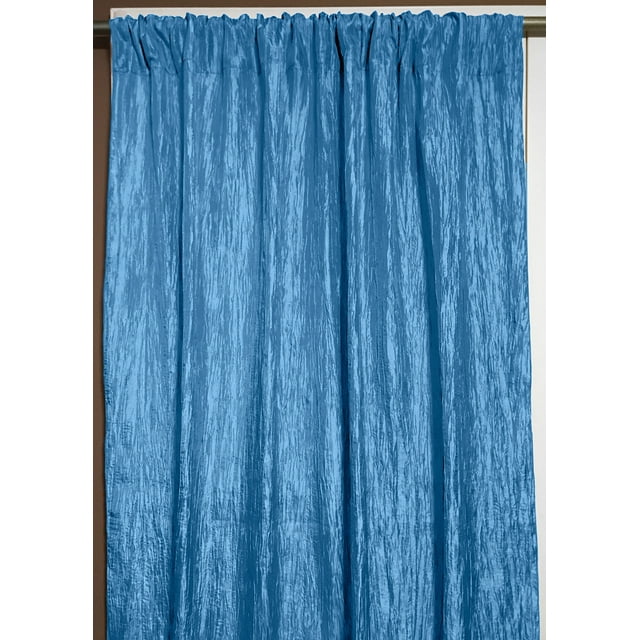 Crinkle Taffeta Crushed Pattern Single Curtain Panel 54 Inch Wide ...
