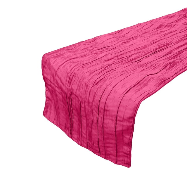 Crinkle Taffeta Crushed Style Decorative Table Runner Fuchsia - Walmart.com