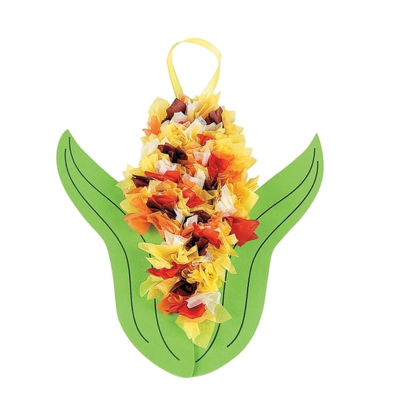 Crinkle Tissue Paper Corn Craft Kit - Craft Kits - 12 Pieces