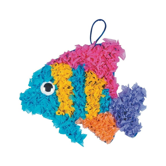 Crinkle Tissue Tropical Fish 12 - Craft Kits - 12 Pieces