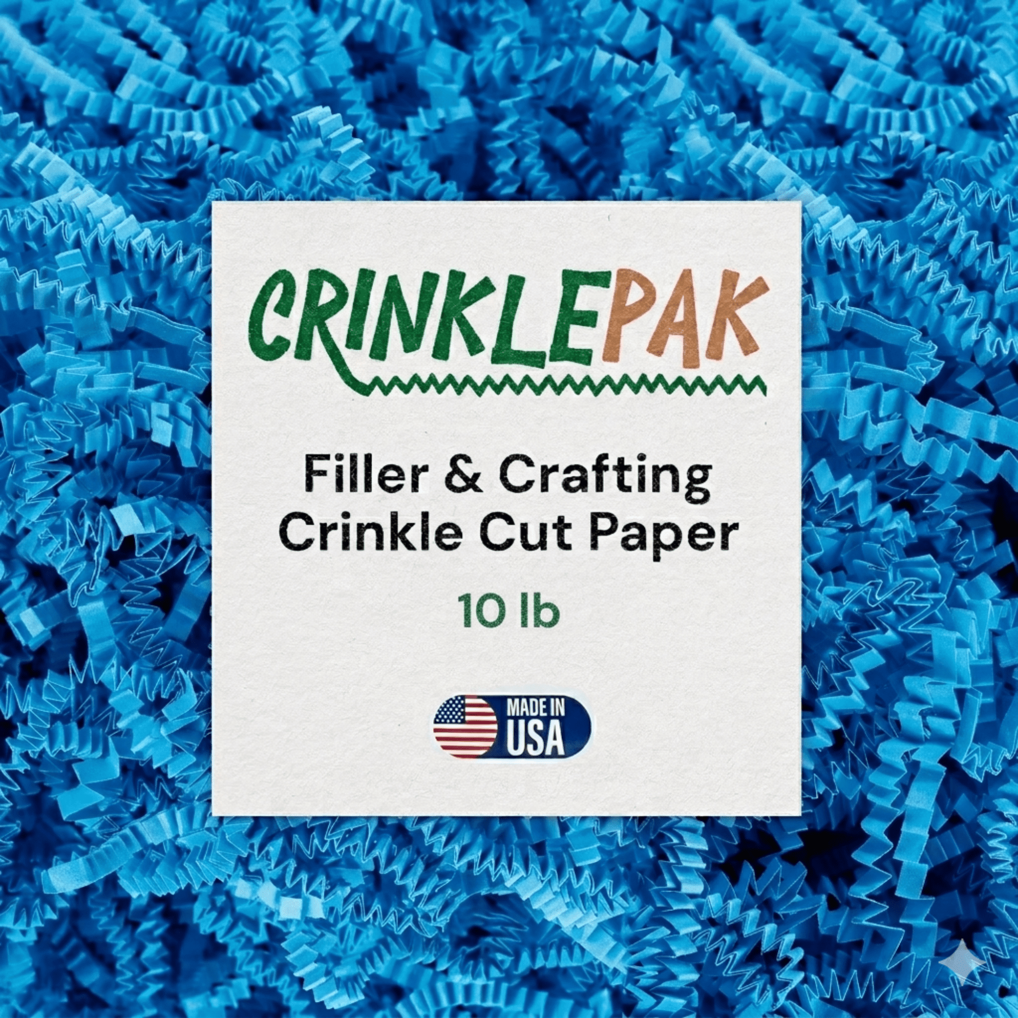 10 LB Light Blue Crinkle Cut Shred