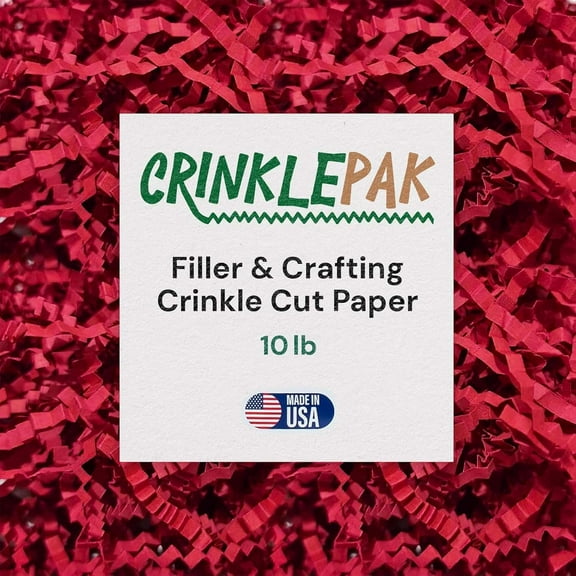 10 LB Red Crinkle Cut Paper