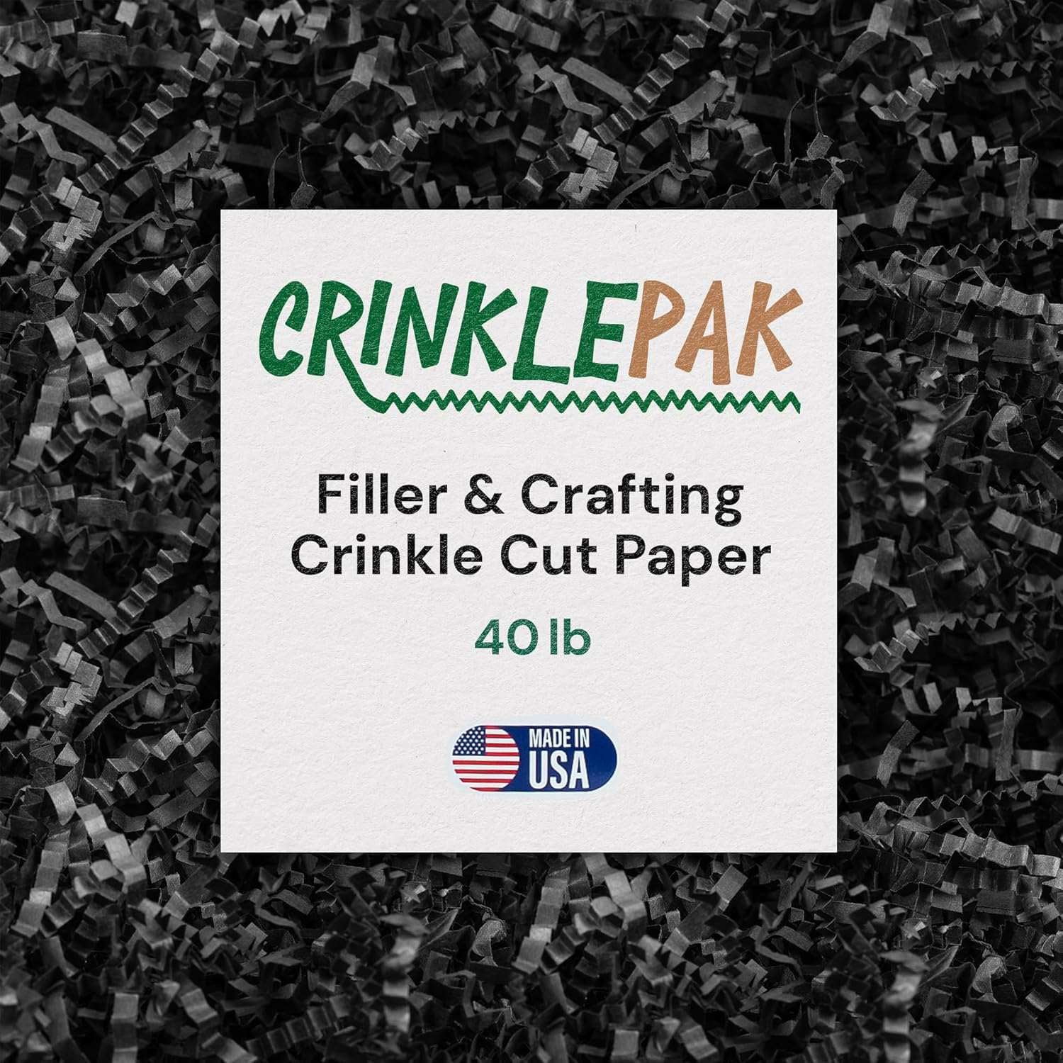 40 LB Black Crinkle Cut Shred