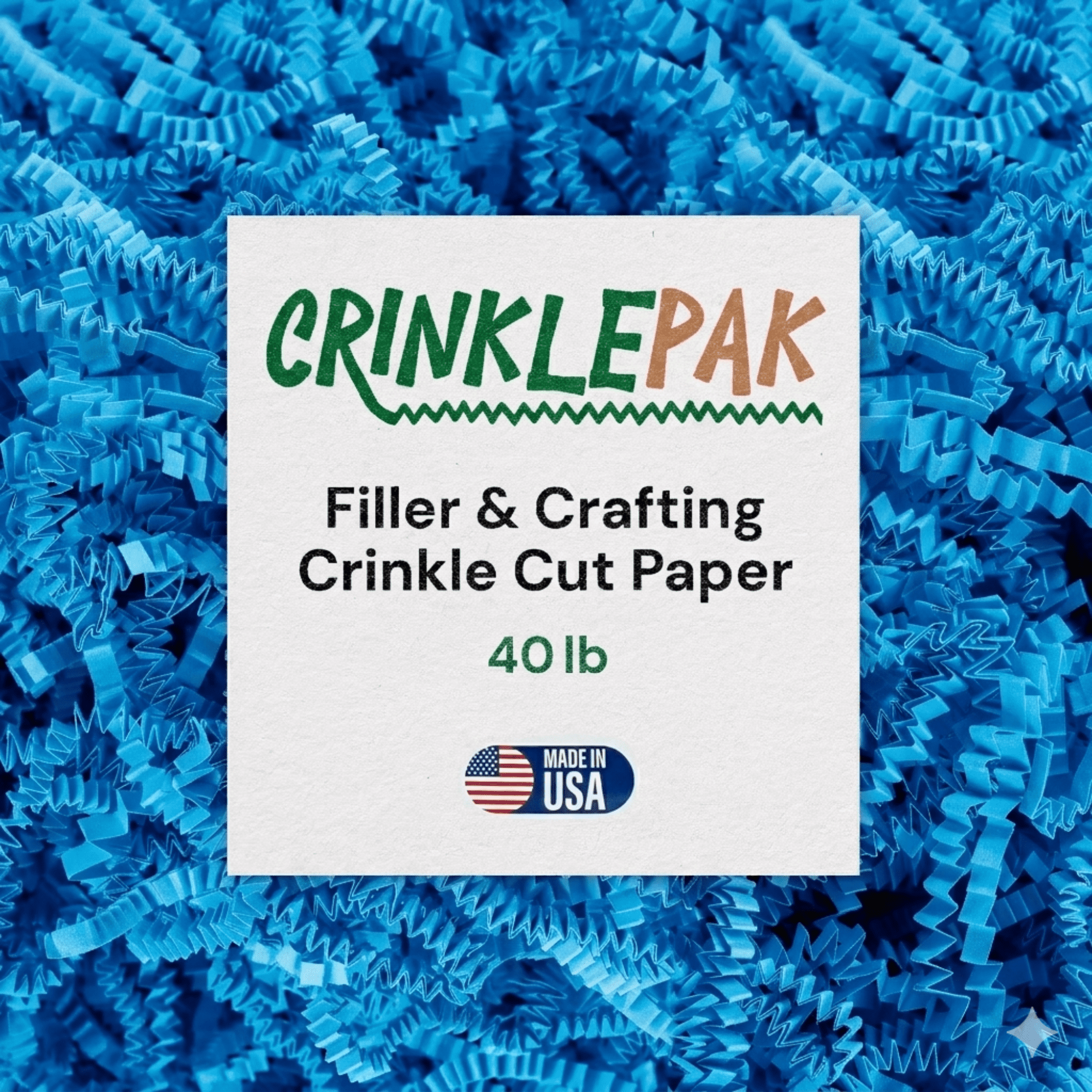 40 LB Light Blue Crinkle Cut Shred