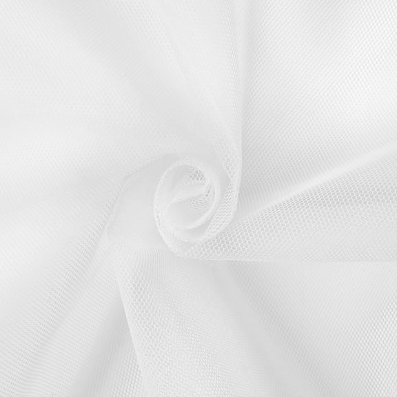 Crinoline Polyester Petticoat Hard Net (60/61 Inch) Mesh Fabric By The Yard - For Sewing Apparel, Bridalwear, Linings, & More - White (5 Yards)