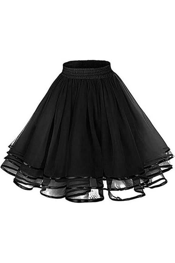 Crinoline Tutu Underskirts for Women 50s Petticoat Skirt Rockabilly Dress Knee Underskirt for Dresses Puffy Skirt