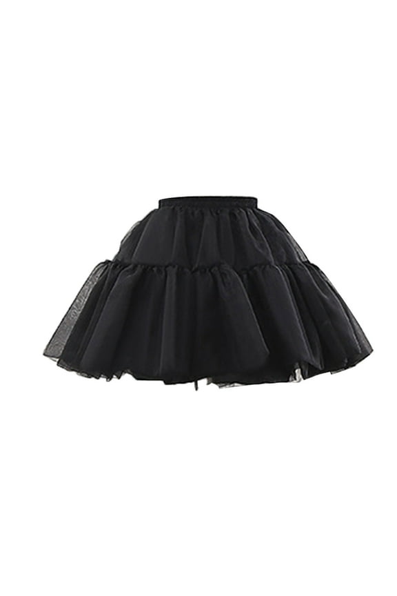 Crinoline Underskirt Petticoat Bridal Dress Vintage Gown A-line 4-Layers Organza Short Slip for Women Hoopless