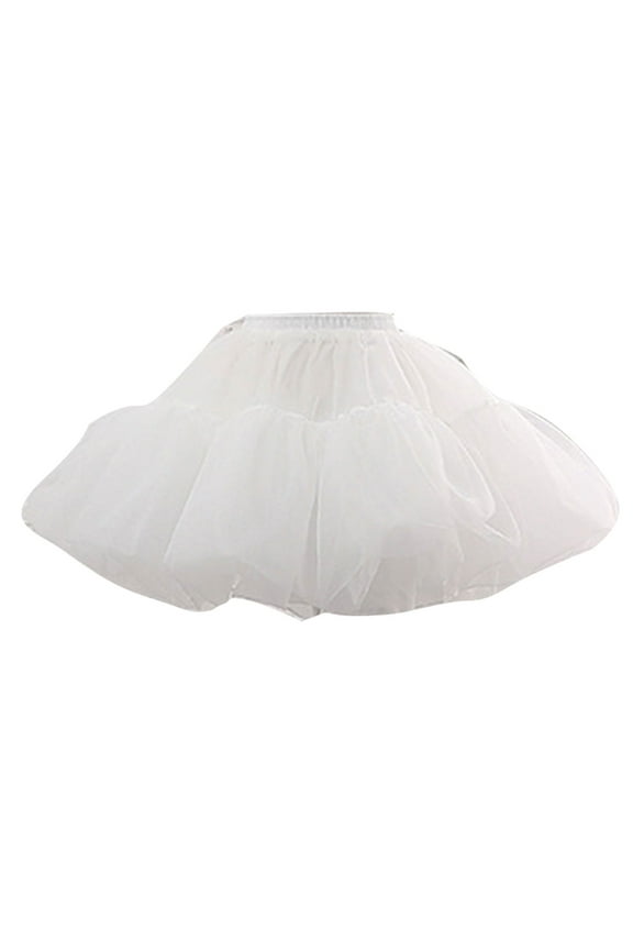 Crinoline Underskirt Petticoat Bridal Dress Vintage Gown A-line 4-Layers Organza Short Slip for Women Hoopless