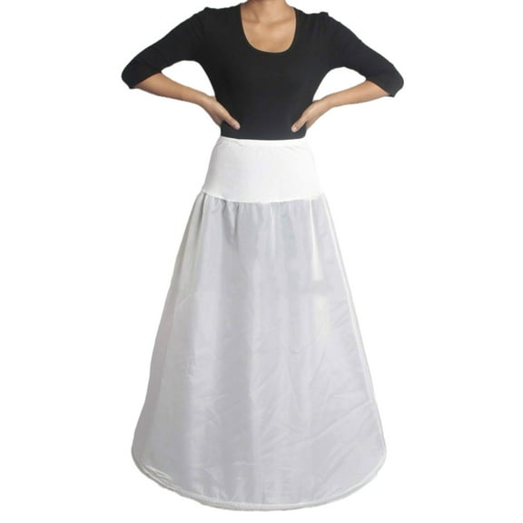 Crinoline Underskirt Petticoat Floor Length for Women Bridal Dress Vintage Ball Gown White Slips Hoop Skirt Multiple Styles for Lolita Cosplay Vintage Party