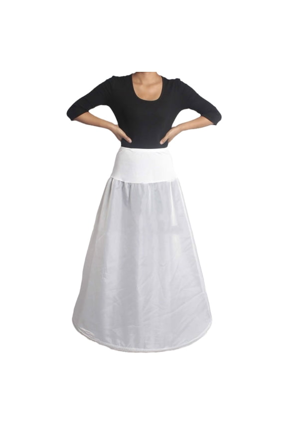 Crinoline Underskirt Petticoat Floor Length for Women Bridal Dress Vintage Ball Gown White Slips Hoop Skirt Multiple Styles for Lolita Cosplay Vintage Party