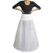 Crinoline Underskirt Petticoat Floor Length for Women Bridal Dress Vintage Ball Gown White Slips Hoop Skirt Multiple Styles for Lolita Cosplay Vintage Party