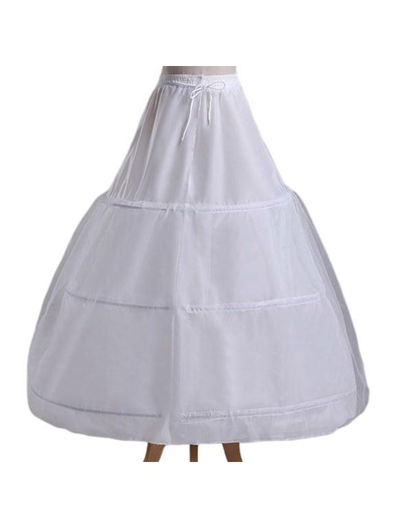 Crinoline Underskirt Petticoat Floor Length for Women Girls Hoop Skirt Plus Size