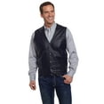 thumbnail image 1 of Cripple Creek Mens Black Boar Nappa Leather Western Snap Front Vest M, 1 of 3